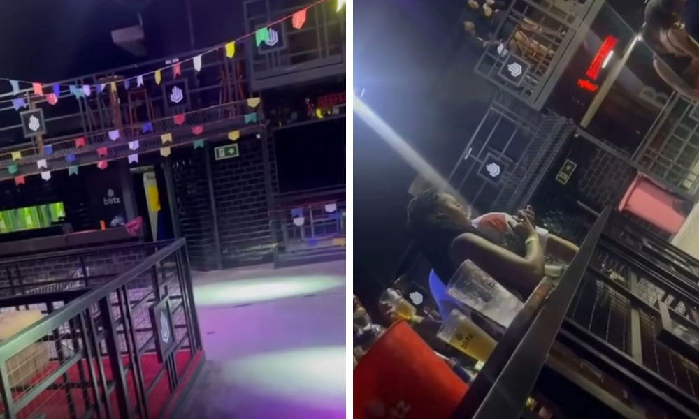 Comparação das imagens feita pela casa de shows Blitz