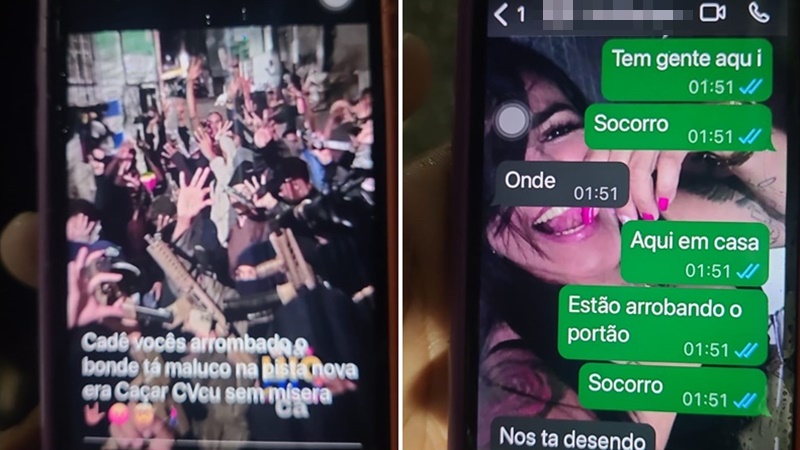 Imagens de conversas da mulher com um homem foram divulgadas nas redes sociais. Foto: Reprodução/Redes Sociais