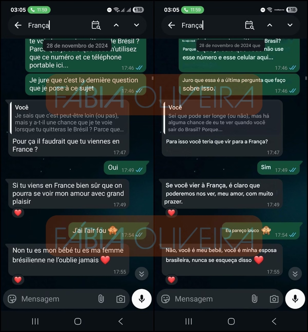 conversa de larissa e payet