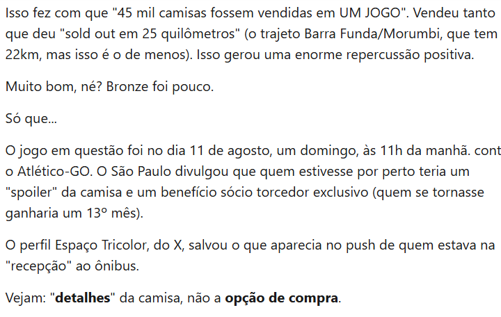Publicação do jornalista Demétrio Vecchiolli no Linkedin