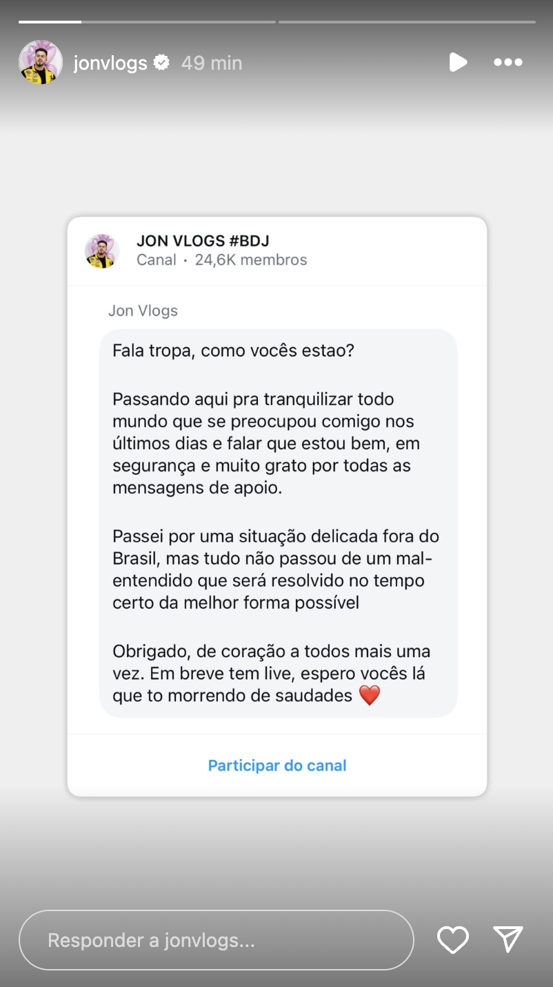 story de jon vlogs