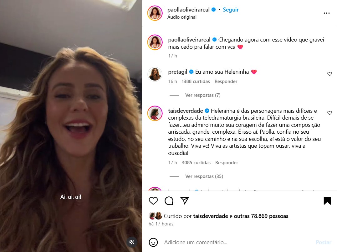 comentario de tais araujo