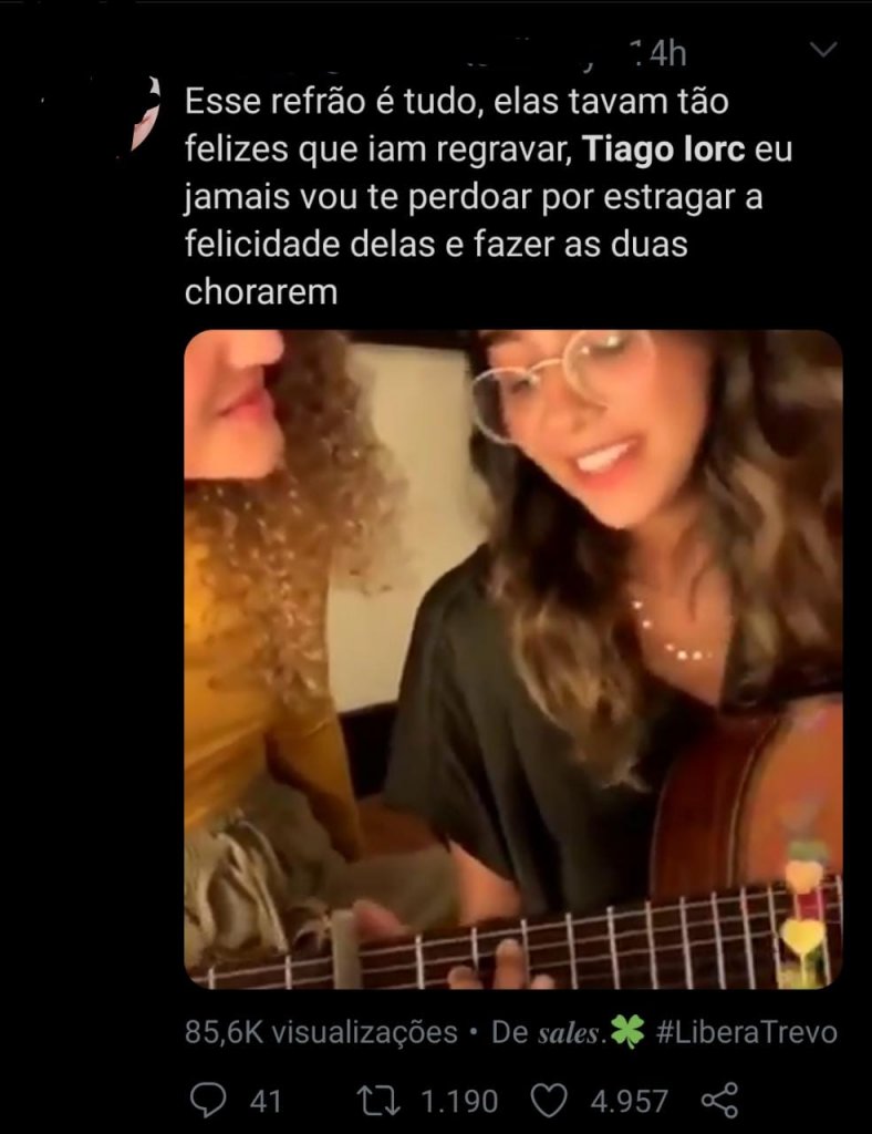 Em live do Dia dos Namorados, AnaVitória acusa Tiago Iorc de impedir  regravação de música
