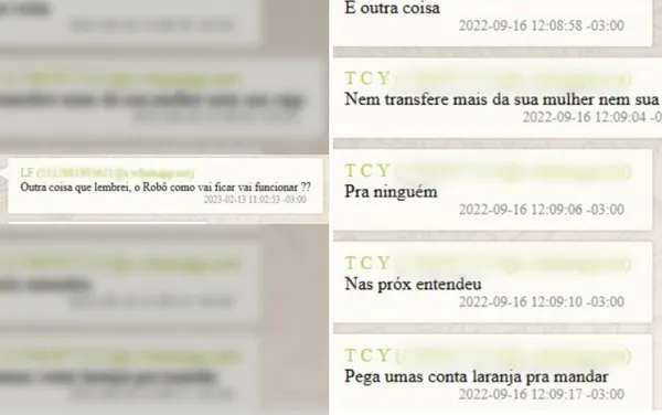 O MP aponta que dois membros do grupo manipulador discutiam sobre o planejamento e a estratégia. Foto: Reprodução/Ministério Público