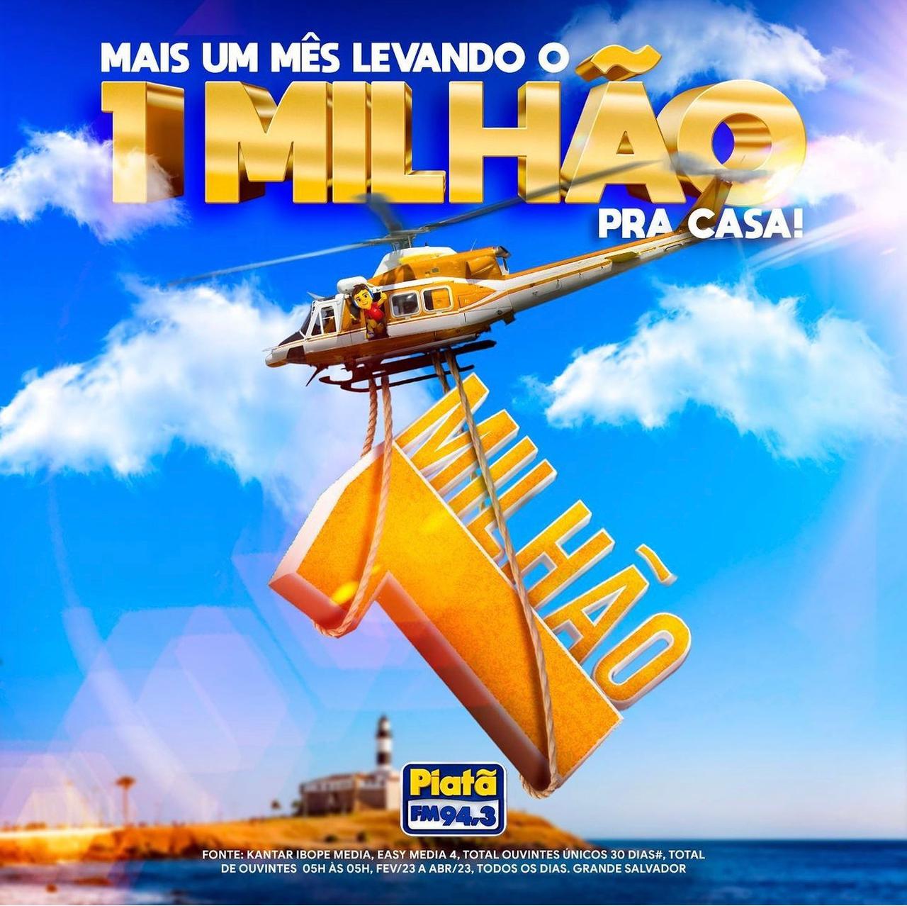 Piatã FM mantém tradição e registra alcance superior a 1 milhão de ouvintes