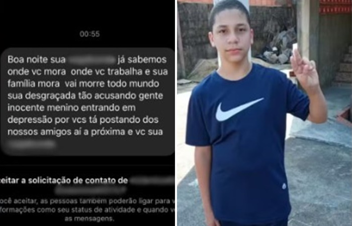 Perfis falsos divulgam imagens de pessoas que não têm relação com a agressão contra o aluno. Foto: Reprodução/Redes Sociais