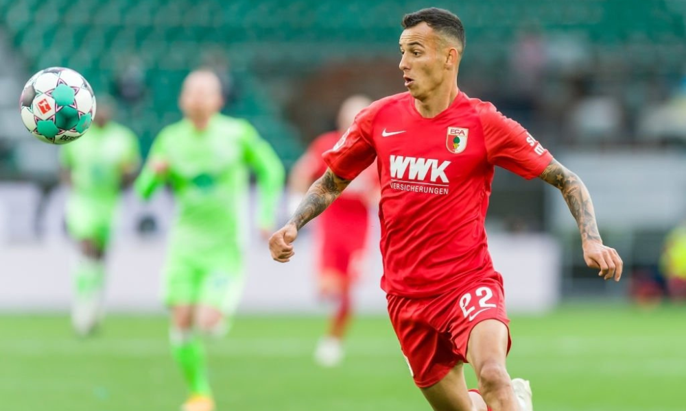 Iago Borduchi, em ação pelo Augsburg