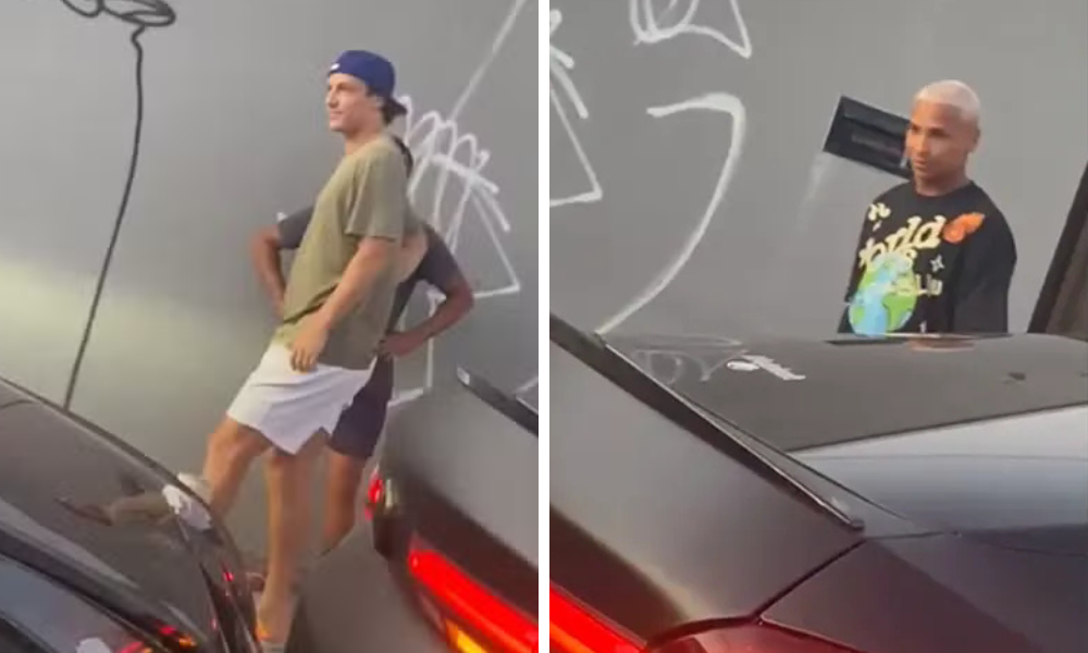 Jogadores David Luiz e Deyverson após o acidente