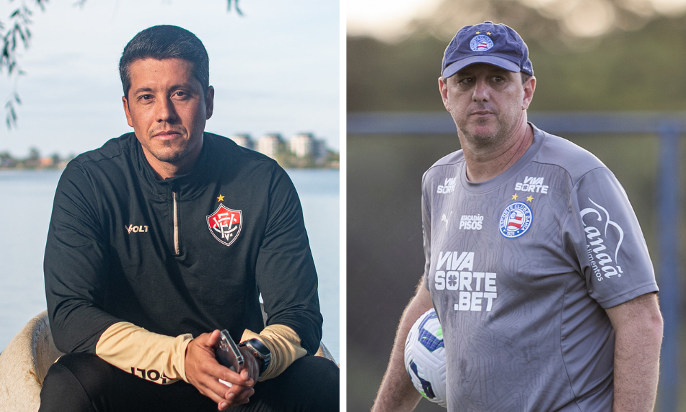 Os treinadores da dupla Ba-Vi, Thiago Carpini e Rogério Ceni