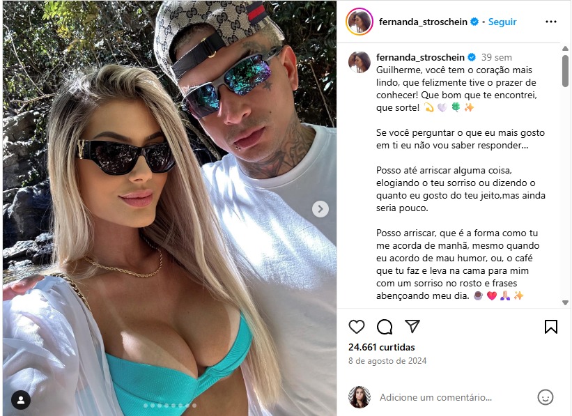 Reprodução: Instagram @fernanda_stroschein