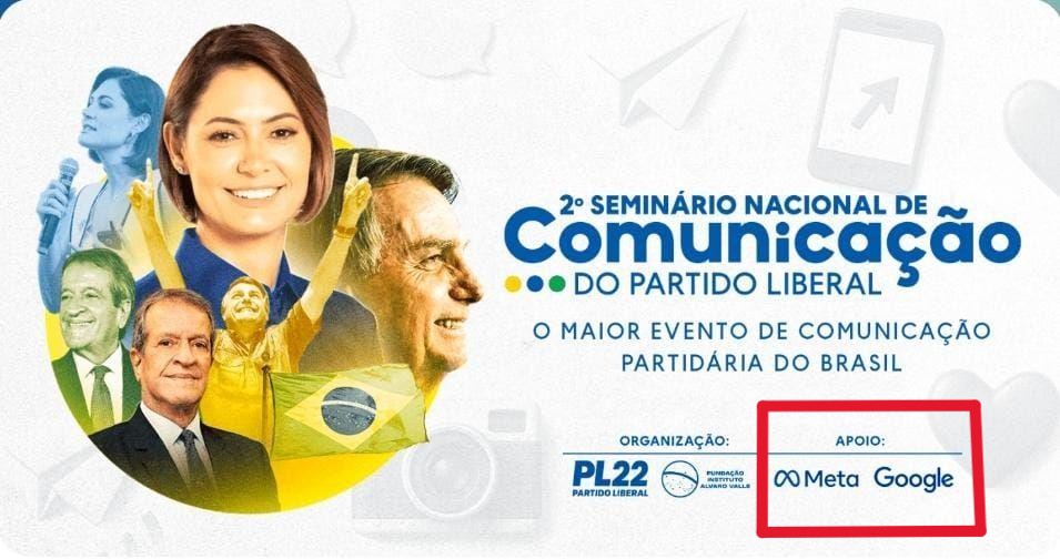 Google e Meta apoiam evento do PL 