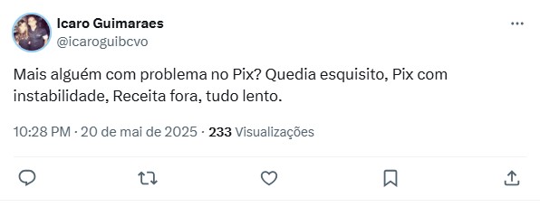 Pix fora do ar