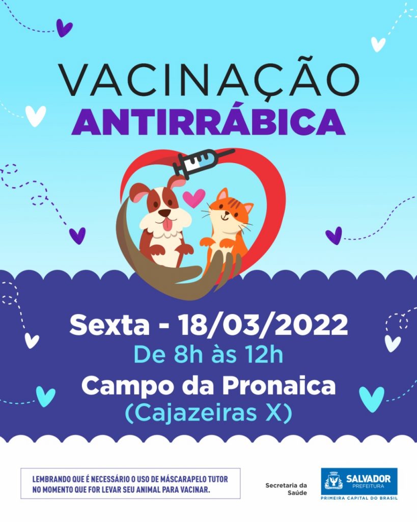 Campo da Pronaica recebe vacinação antirrábica para cães e gatos