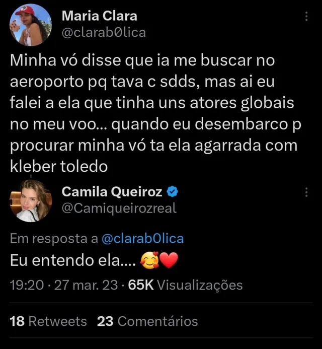 camila queiroz respondeu 