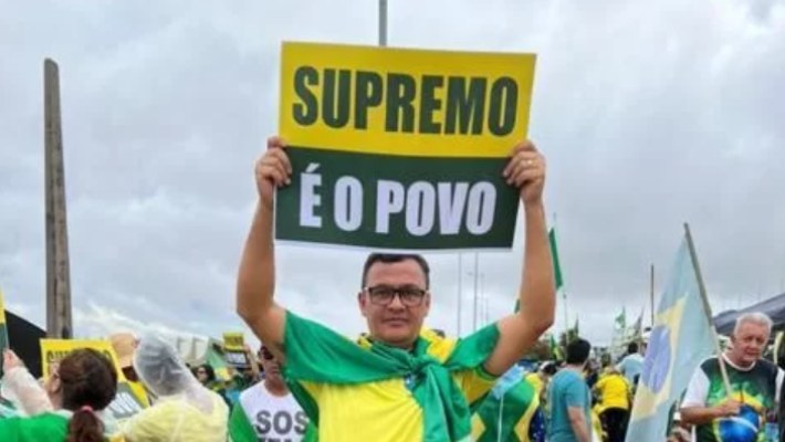 Joveci de Andrade na Esplanada dos Ministérios, em Brasília Foto: Reprodução