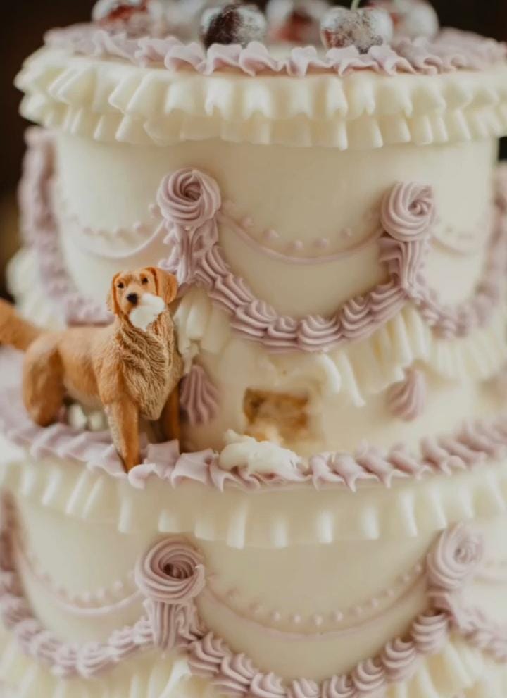 Bolo do casamento com o simpático Chai