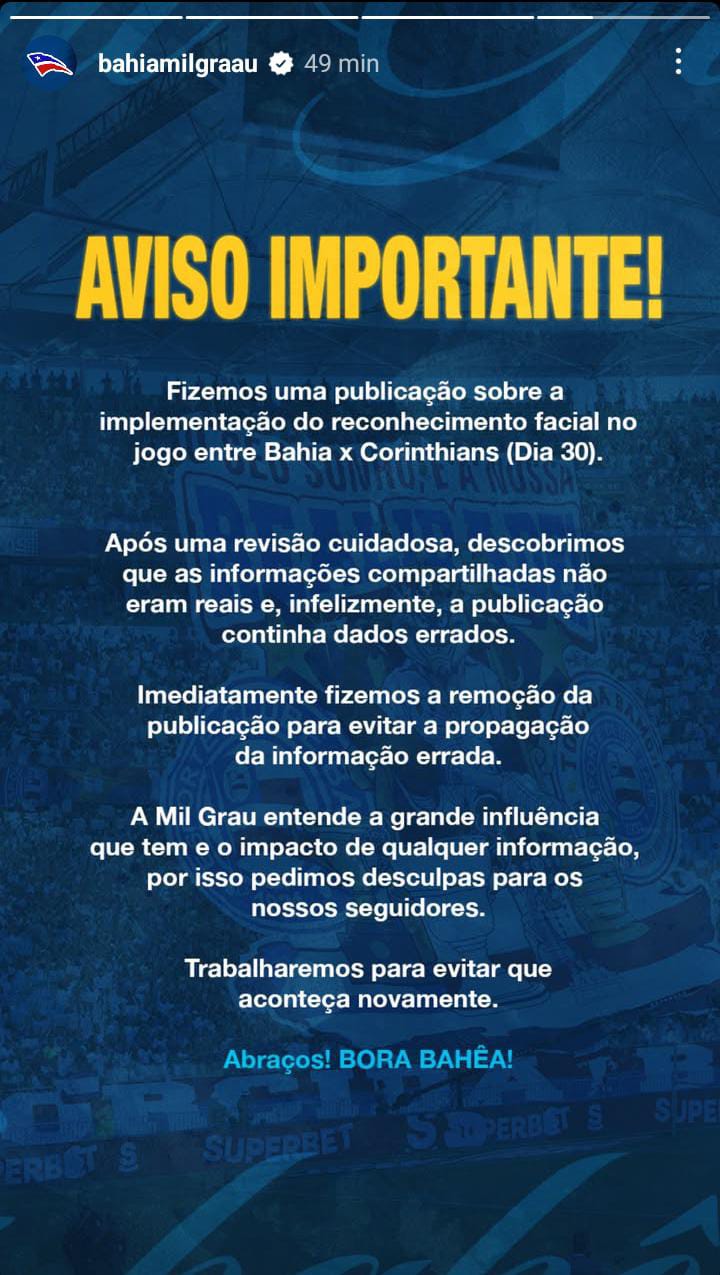 Imagem de nota da "Bahia Mil Grau" - Foto: Reprodução