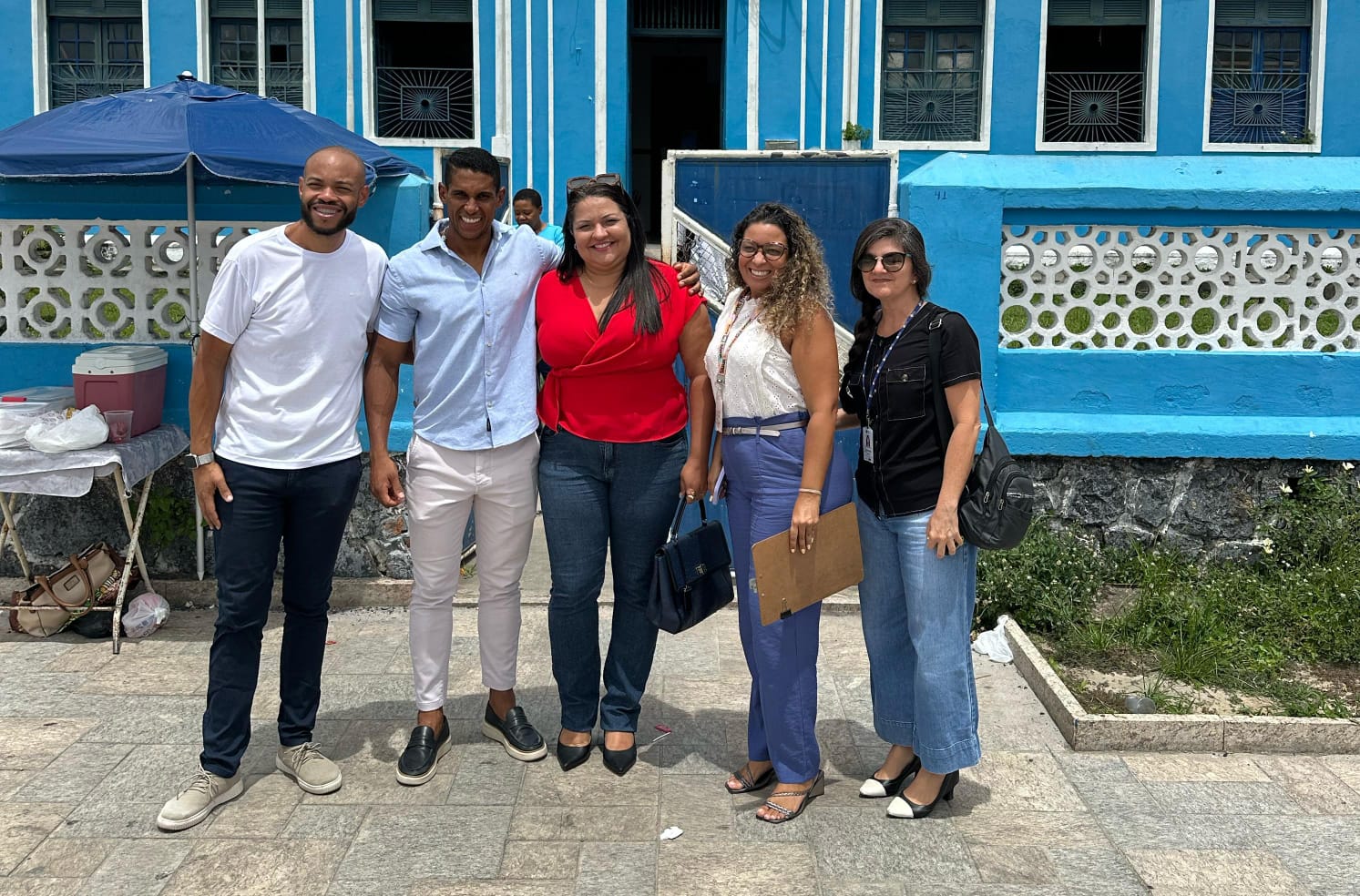 A visita contou com a presença dos vereadores da cidade Kennya Potência (PCdoB) e Ruan de Mundinho (PT)