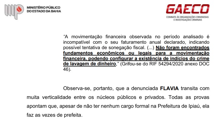 Denúncia do Gaeco-MPBA