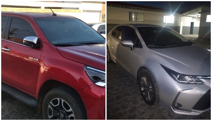 Dois carros de luxo foram apreendidos pela Polícia Civil