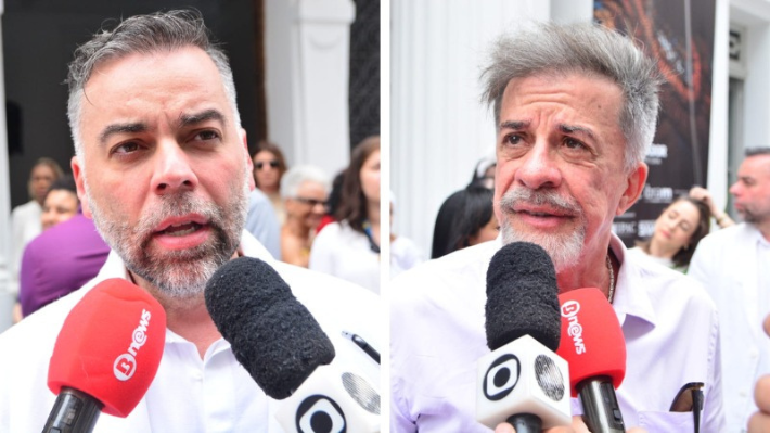 À esquerda Fernando Guerreiro, Presidente da Fudanção Gregório de Matos / À direita - Bruno Monteiro, Secretário estadual de cultura