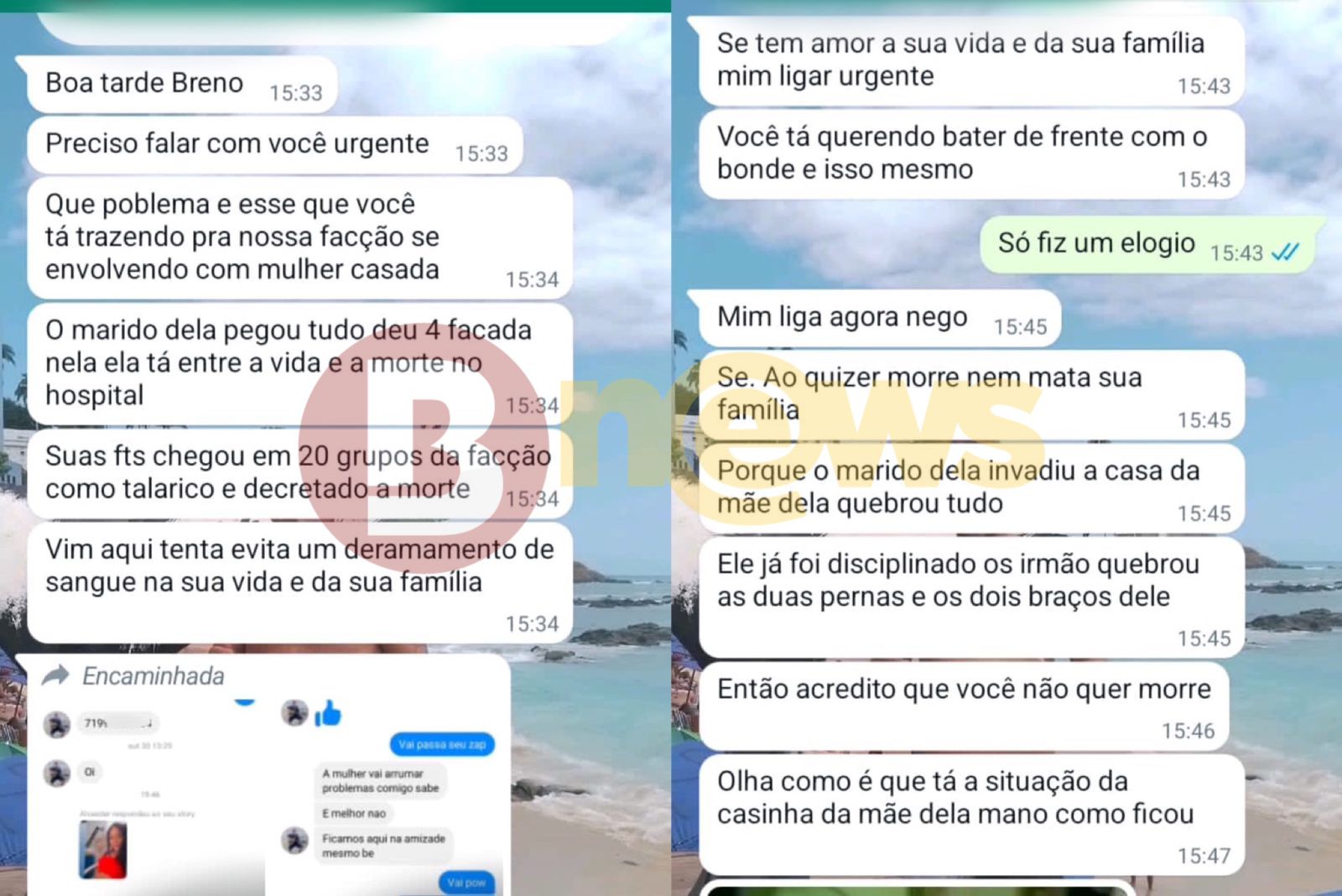 Golpe do 'talarico': Homem recebe ameaças de suposta facção após conversar  com mulher