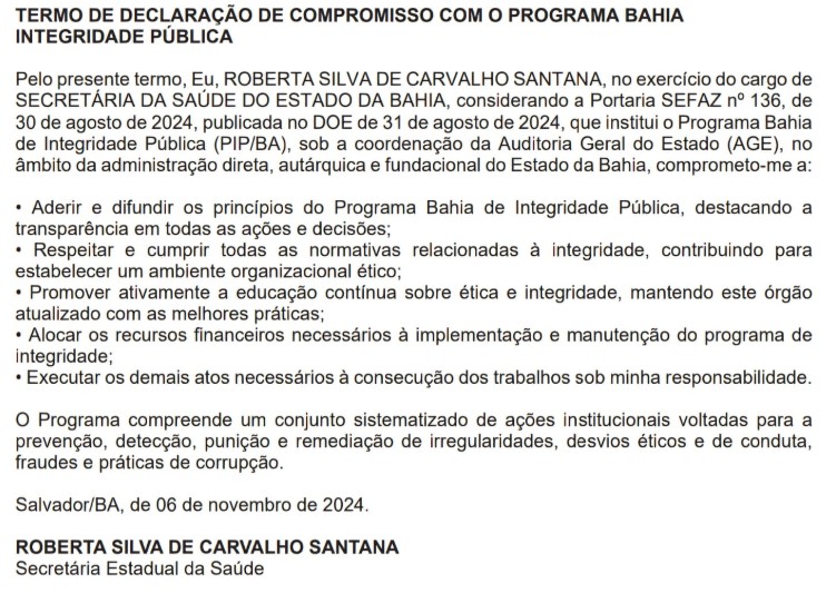 Termo de Compromisso