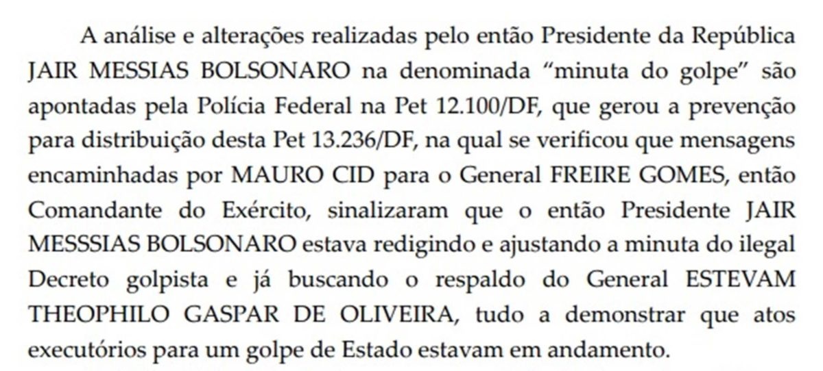 Trecho da investigação da PF