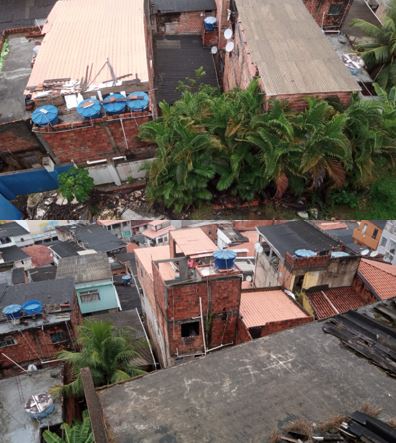 Casas próximas sofrem danos - Imagens: Leitor BNews