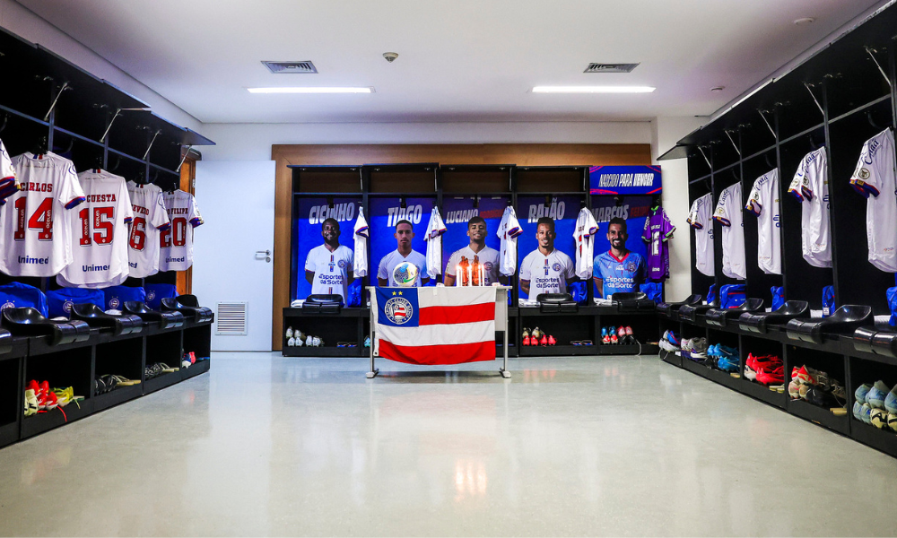 Vestiário do Bahia na Casa de Apostas Arena Fonte Nova