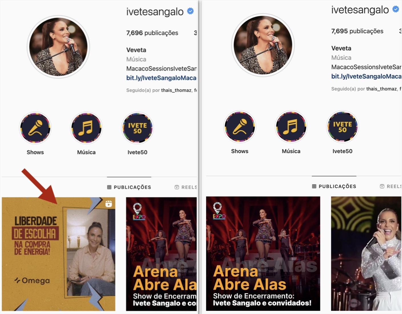 Ivete Sangalo volta atrás em "publi" que induz público ao erro