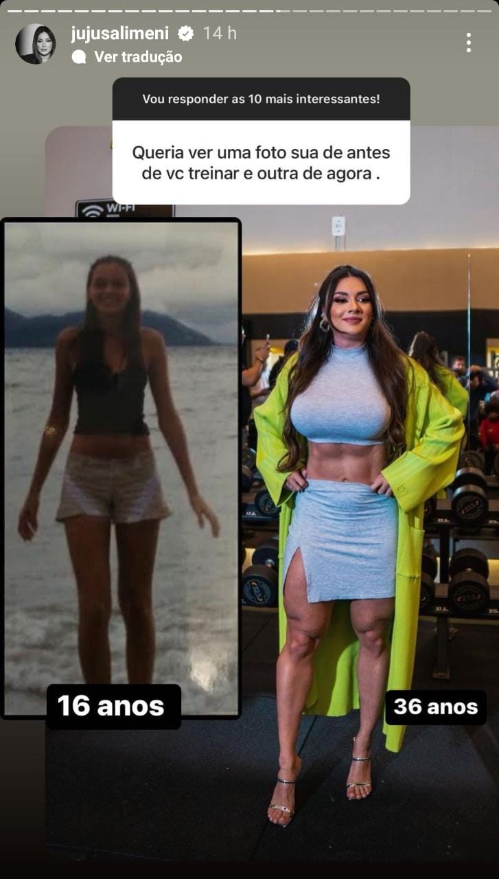 Juju Salimeni deixa seguidores boquiabertos ao mostrar antes e depois ...