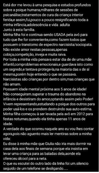 Alexandra faz longo desabafo sobre relação com a mãe Betty Feria. Foto: Reprodução/Instagram