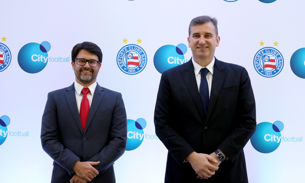 Bellintani e Ferran Soriano, CEO do Grupo City