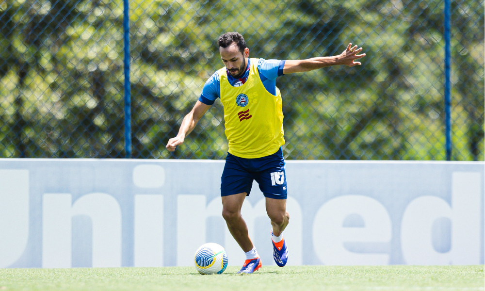 Yago Felipe em treinamento pelo Bahia, no CT Evaristo de Macedo