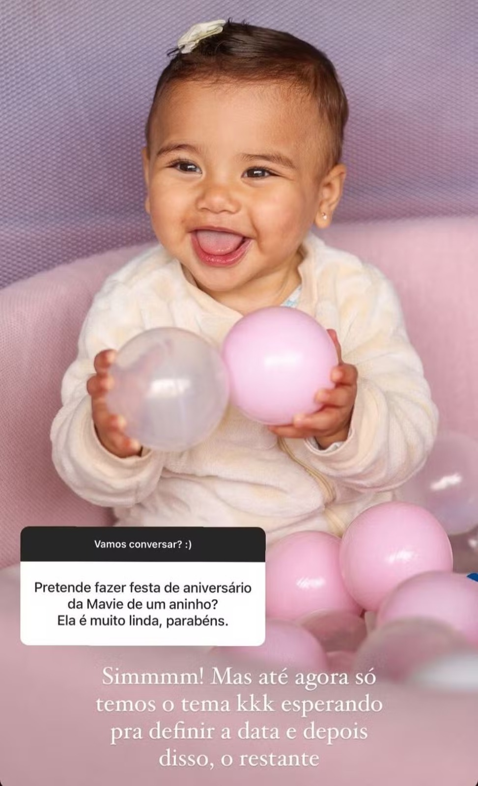 Bruna Biancardi fala sobre festinha de Mavie — Foto: Reprodução