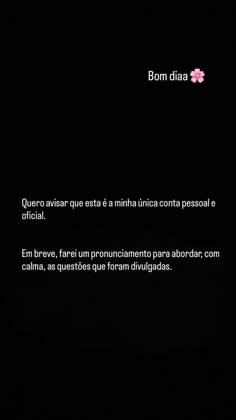 Story de Day Magalhães — Foto: Reprodução/Instagram