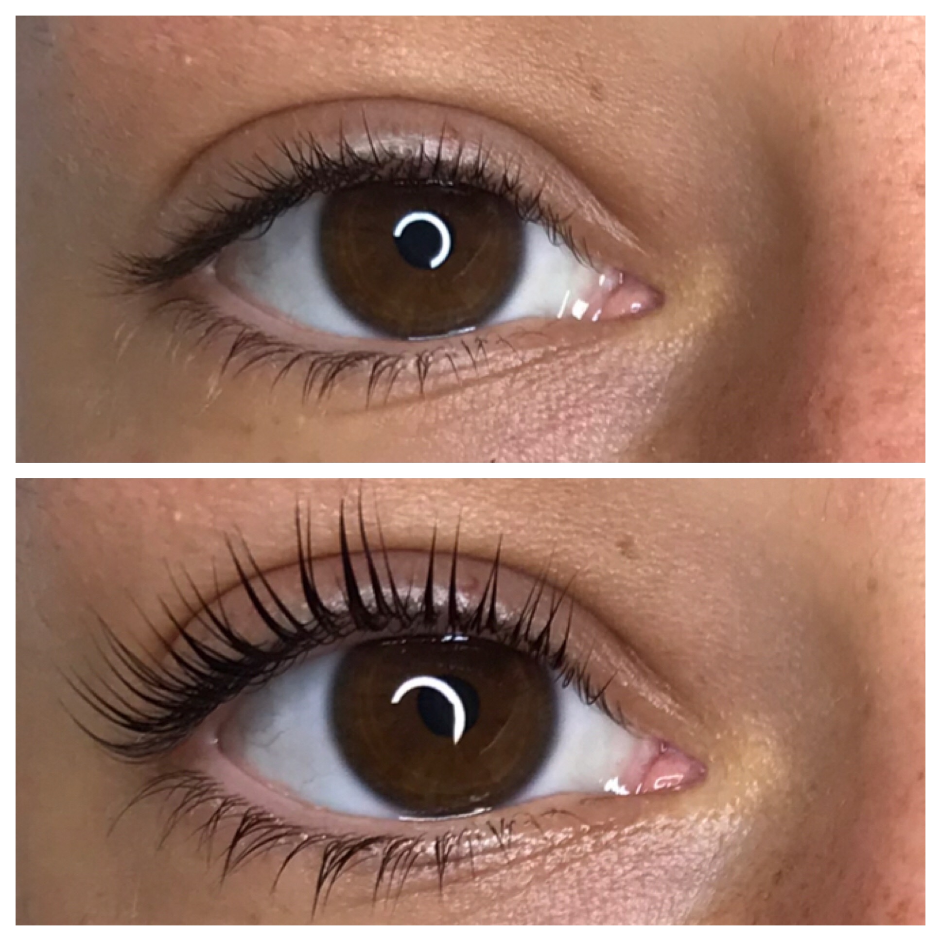 Antes e depois do Lash Lifiting