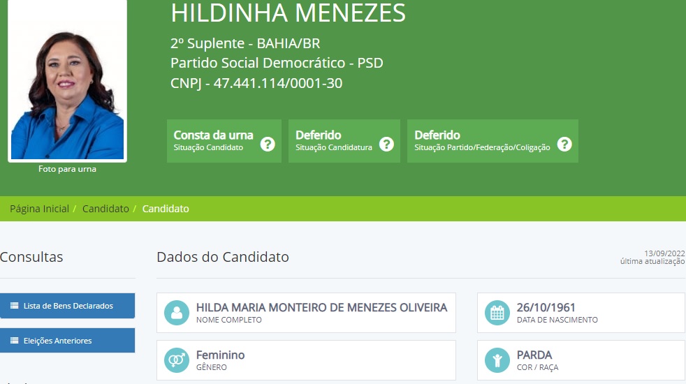 Foto: Reprodução / Portal TSE