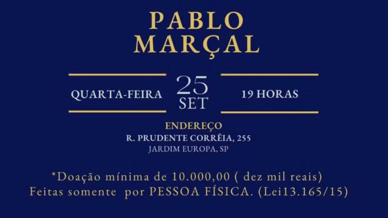 Convite de jantar com Pablo Marçal