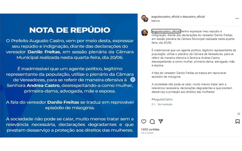 nota de repúdio
