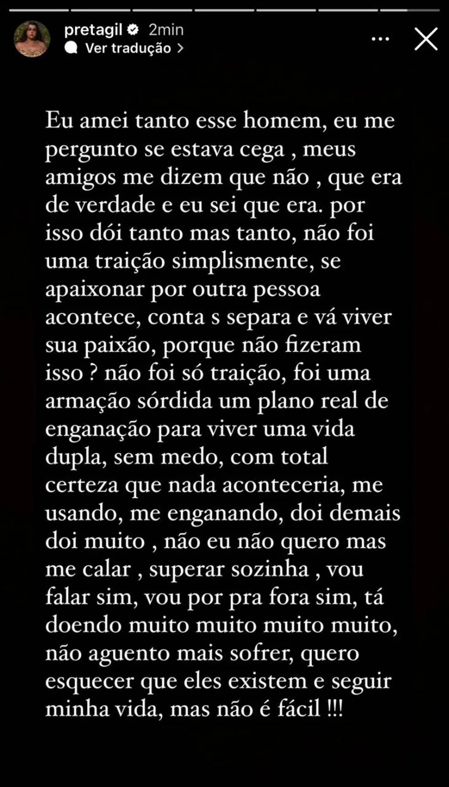 Preta Gil: Tristeza aps Separao Estou Triste