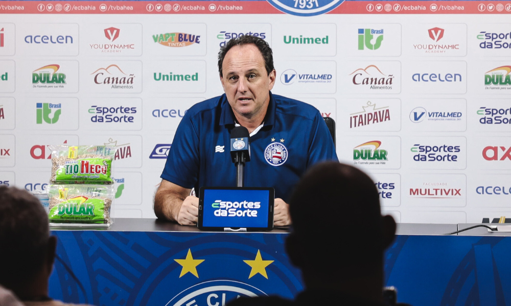 Rogério Ceni, em coletiva na Arena Fonte Nova
