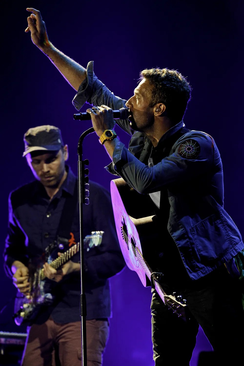 Coldplay cantando no Rock in Rio 2011 — Foto: Dilvulgação