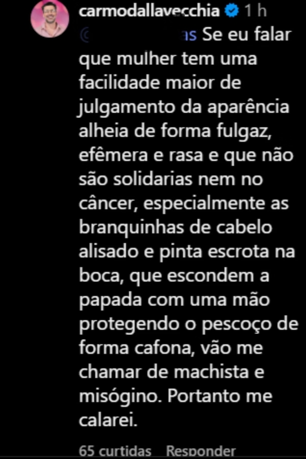 resposta carmo dalla vecchia