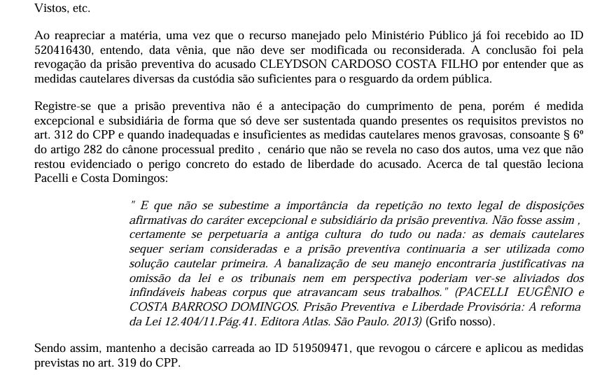 Trecho da decisão 