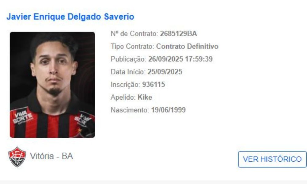 Print de tela do BID da CBF