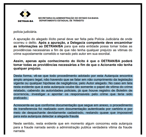 Defesa - Detran