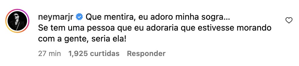 comentario de neymar