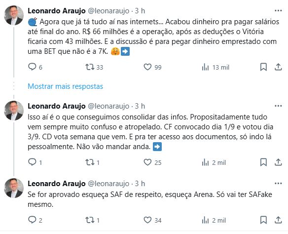Foto de print de comentário sobre a polêmica no X